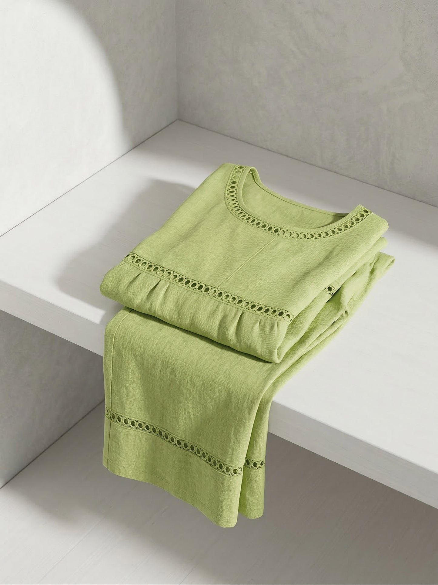 Clearance Sale🔥 Women's Vintage Casual Loose-Fit Linen Two-Piece Set