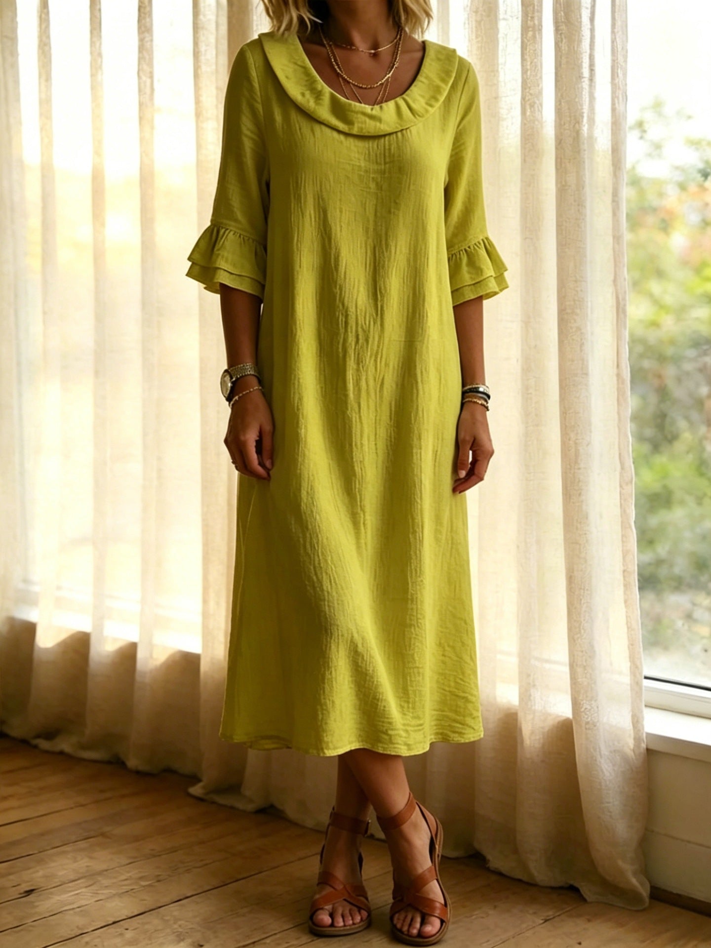 New Arrivals🔥Women's Neck Ruffle Casual Dress
