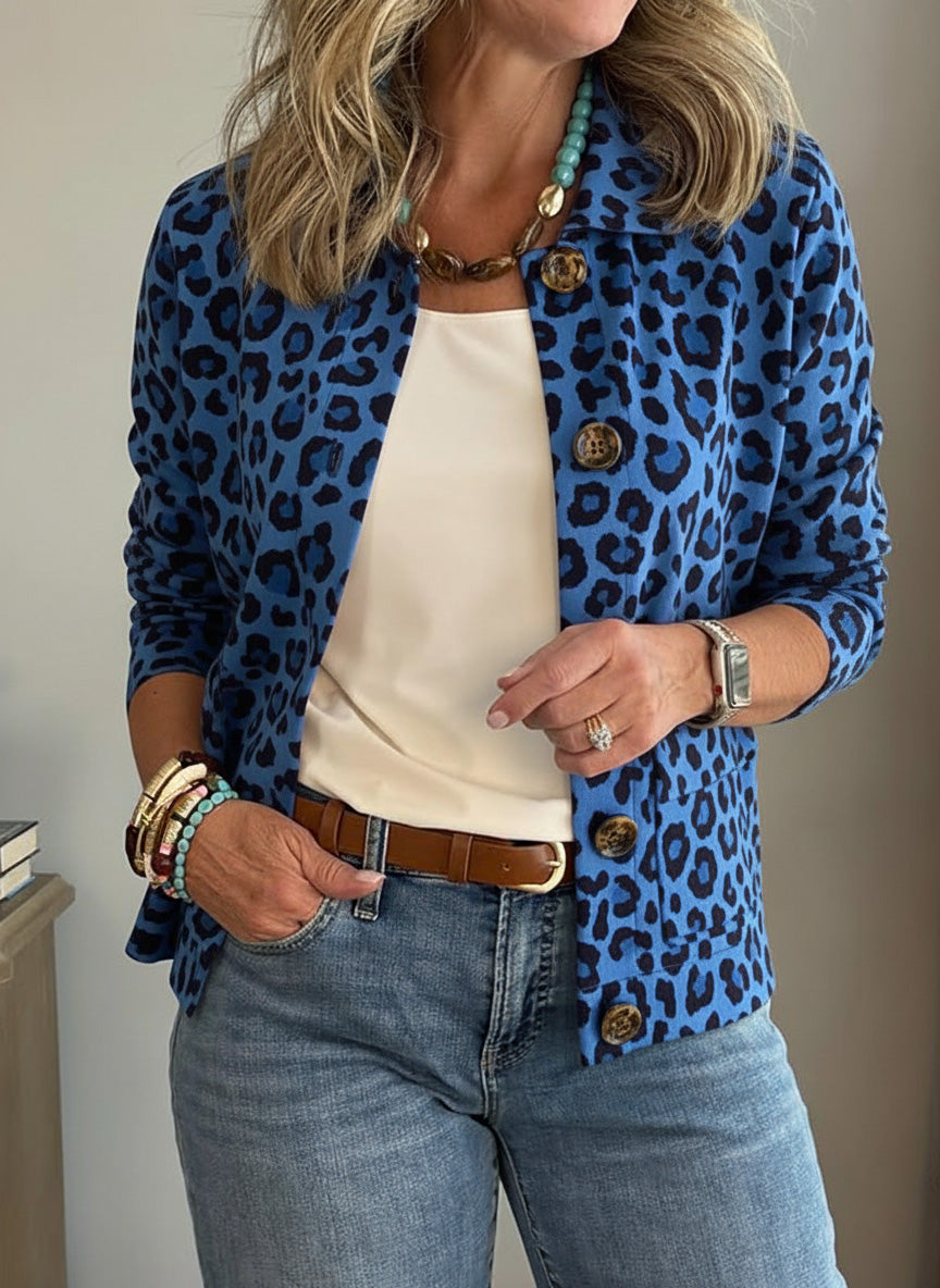 New Arrivals🔥 Casual Lapel Pocket Leopard Print Jacket