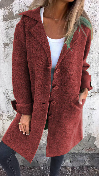 🎄Christmas Sale🔥 Casual Lapel Wool Single Breasted Long Coat- 48% OFF