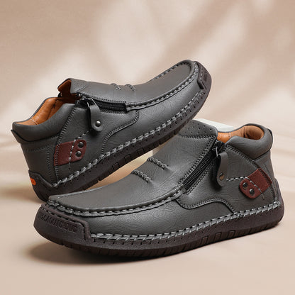 ⏰Limited Time Sale 70% OFF-Men’s Handmade Premium Leather Slip-On Driving Boots