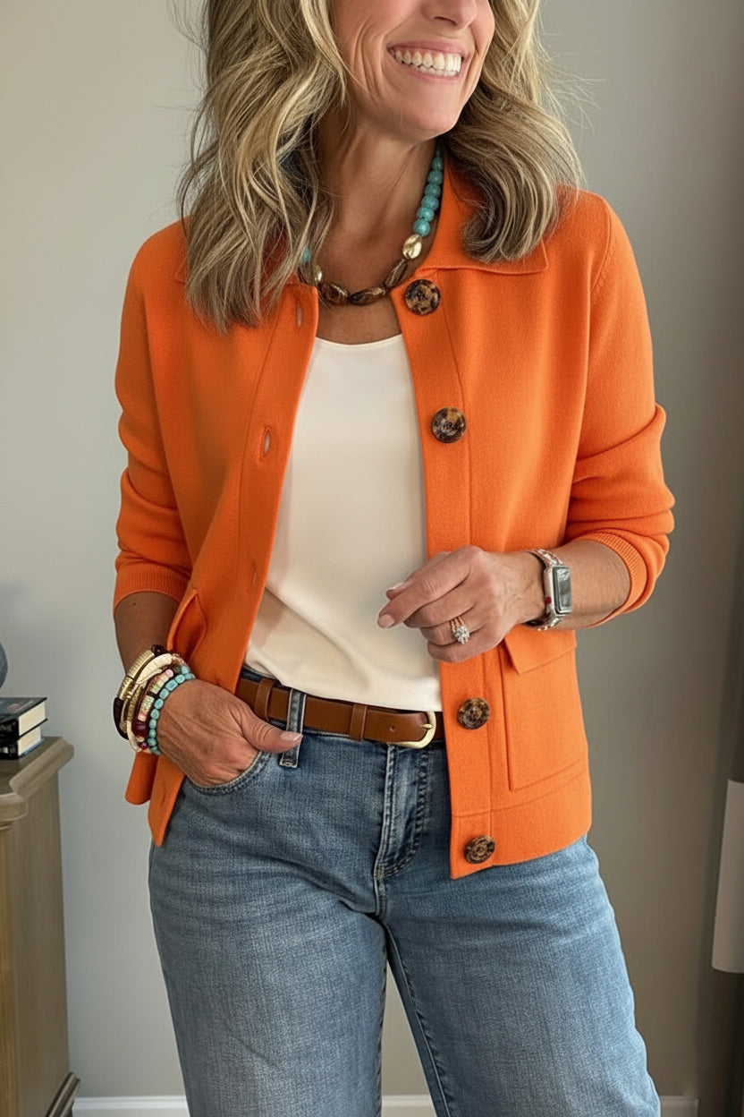 New Arrivals🔥 Casual Lapel Pocket Solid Color Jacket