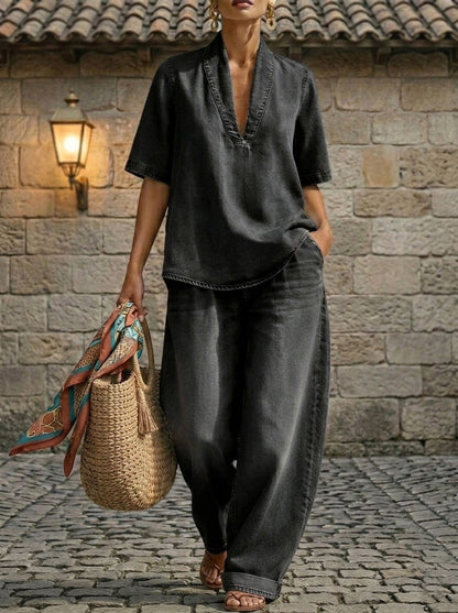 New Arrivals🔥 Women's Casual Cozy Minimalist Denim Two-piece Set