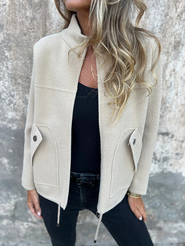 🎄Christmas Sale🔥 Casual Zipper Drawstring Jacket