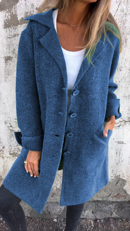 🎄Christmas Sale🔥 Casual Lapel Wool Single Breasted Long Coat- 48% OFF