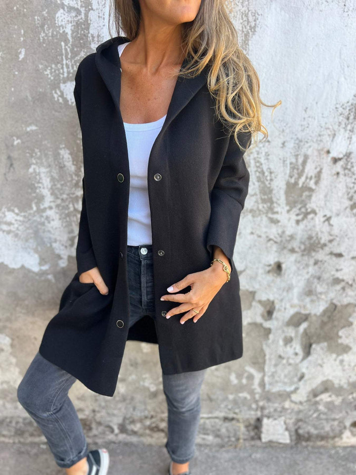 🎄Christmas Sale🔥 Casual Single Breasted Hooded Jacket