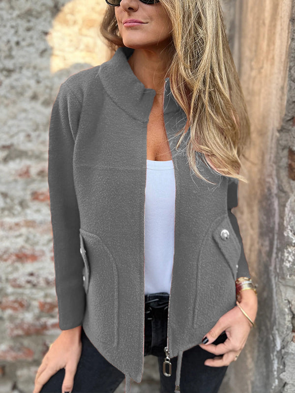 🎄Christmas Sale🔥 Casual Zipper Drawstring Jacket