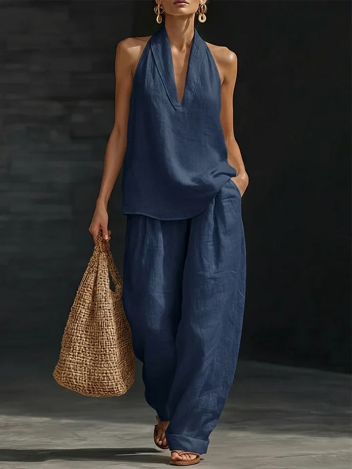 New Arrivals🔥 Women's Casual and Cozy Minimalist Linen Two-Piece Set