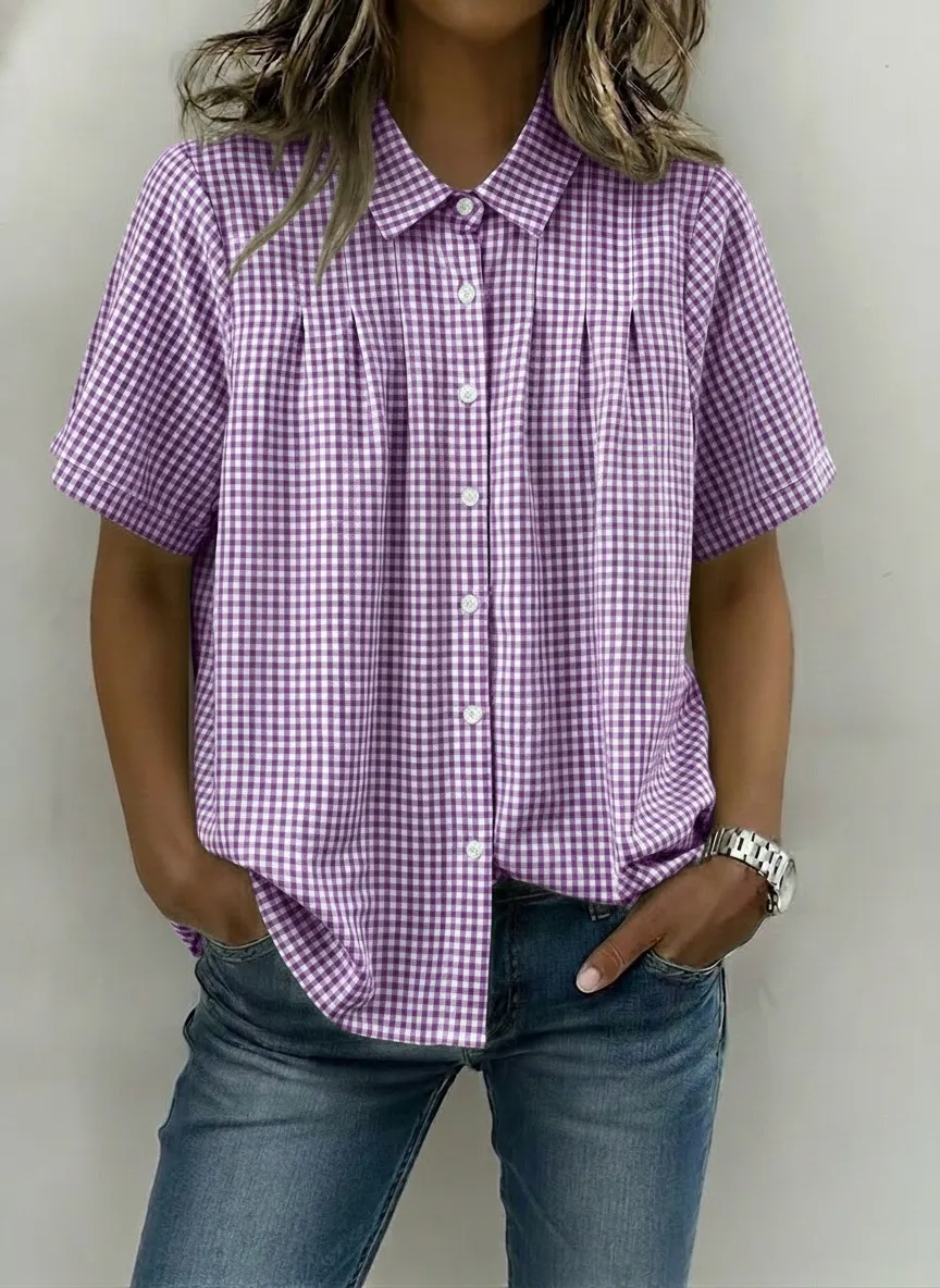 New Arrivals🔥Women’s Casual Gingham Checkered Shirt