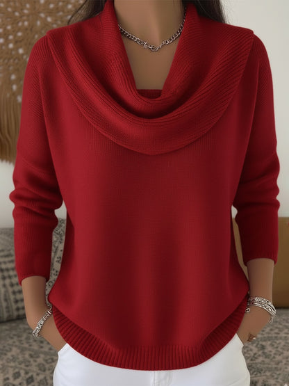 CLEARANCE SALE🔥 Women's Soft and Elegant Solid Color Ruffled Collar Sweater Top