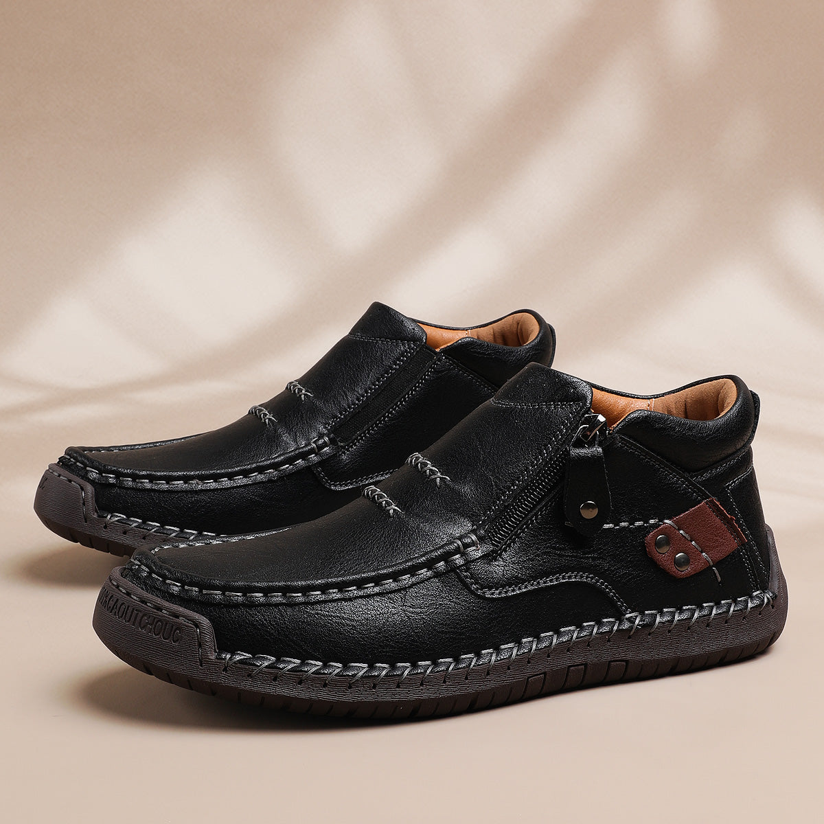 ⏰Limited Time Sale 70% OFF-Men’s Handmade Premium Leather Slip-On Driving Boots