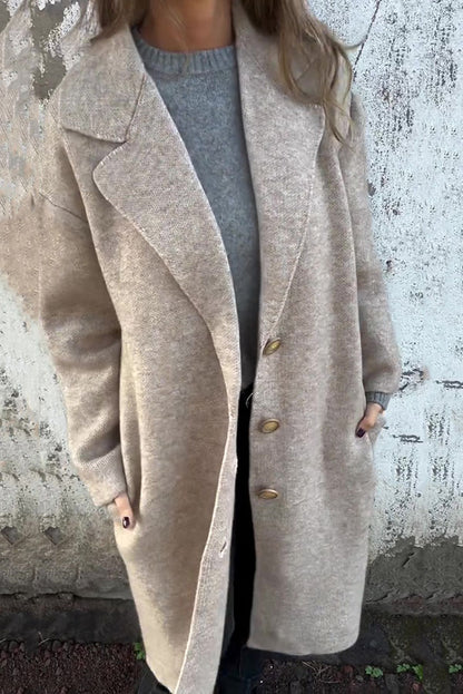 🎄Christmas Sale🔥Solid Color Lapel Long Sleeve Loose Casual Jacket- 48% OFF