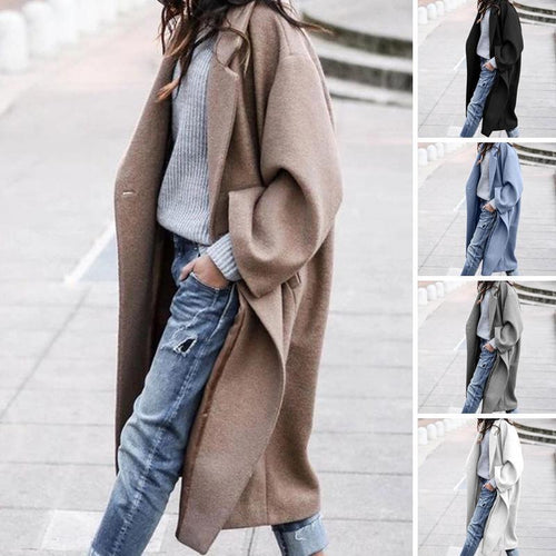 🔥Only 36 left in stock-Oversized Retro Casual Solid Color Windbreaker Warm Coat