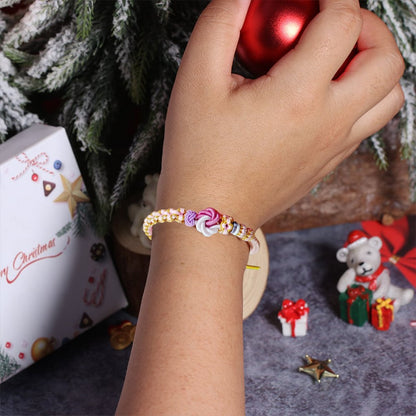 FOR DAUGHTER/GRANDDAUGHTER 🩷 - A LINK THAT CAN NEVER BE UNDONE PEACH BLOSSOM KNOT BRACELET🎀