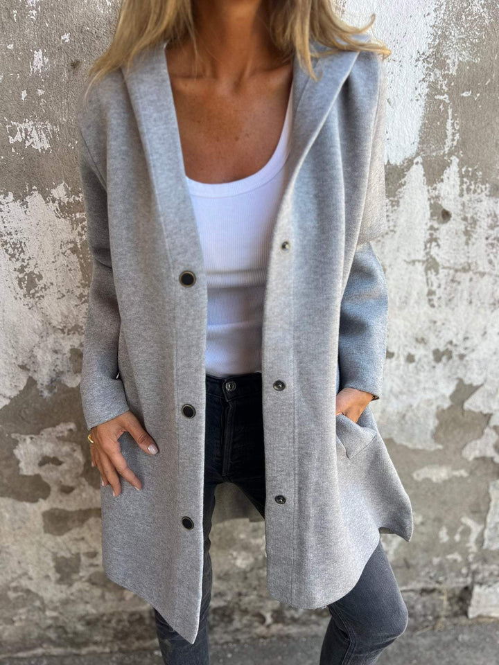 🎄Christmas Sale🔥 Casual Single Breasted Hooded Jacket