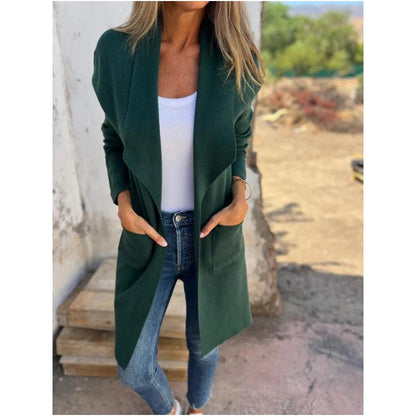 🔥Only 36 left in stock-Lapel Collar Casual Long-Sleeved Open-Front Sweater