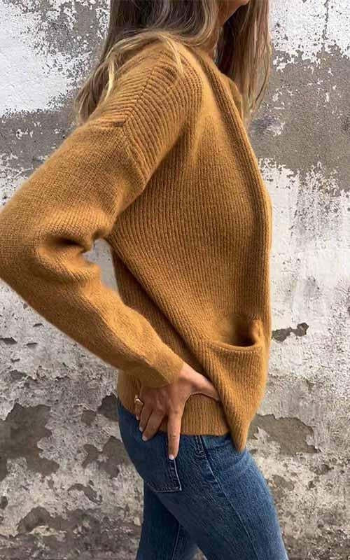 🔥 Women's Round Neck Zipper Knitted Jacket