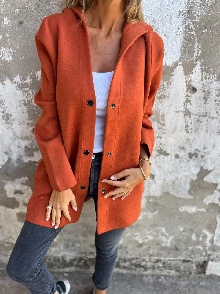 🎄Christmas Sale🔥 Casual Single Breasted Hooded Jacket