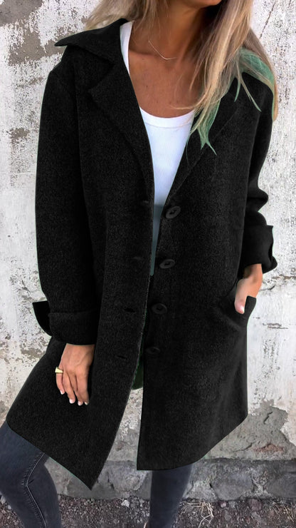 🎄Christmas Sale🔥 Casual Lapel Wool Single Breasted Long Coat- 48% OFF