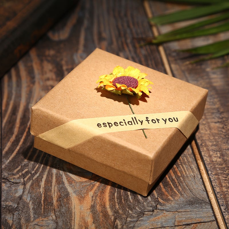 "Sunshine" Sunflower Heart Necklace Jewelry Gift