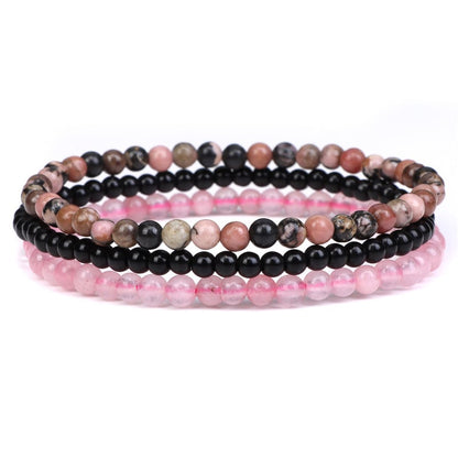 Amethyst Stress Relief Beaded Bracelet Set