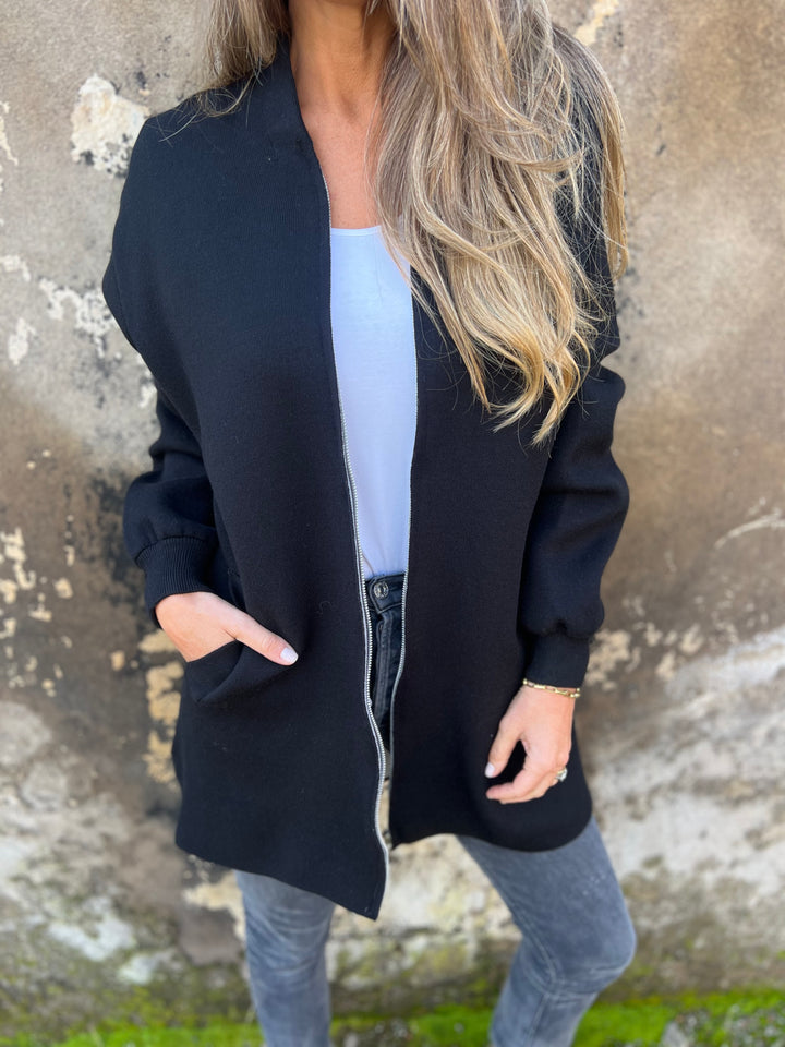 🎄Christmas Sale🔥 Round Neck Zipper Long Sleeve Casual Jacket
