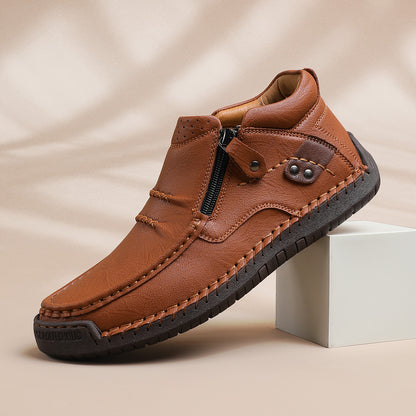 ⏰Limited Time Sale 70% OFF-Men’s Handmade Premium Leather Slip-On Driving Boots