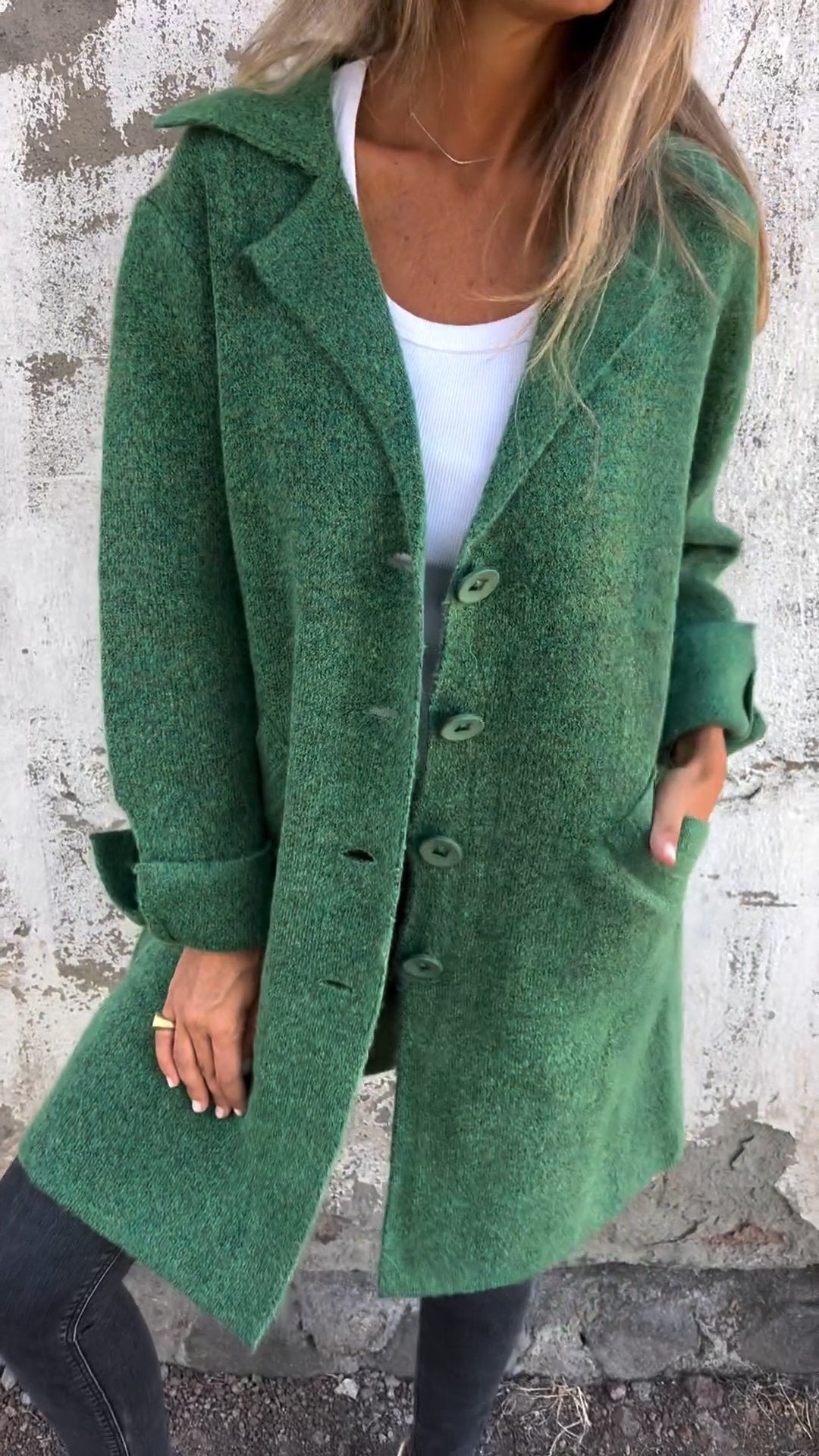 🎄Christmas Sale🔥 Casual Lapel Wool Single Breasted Long Coat- 48% OFF