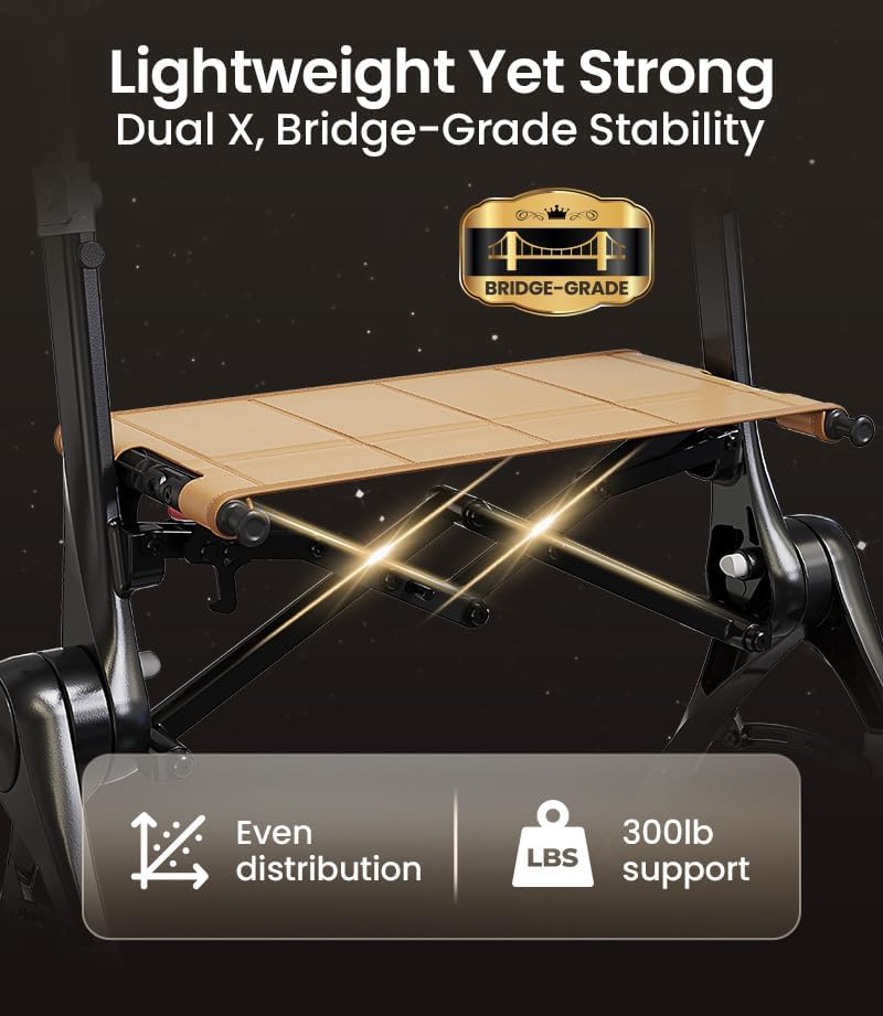 🔥 LIMITED-TIME 50% OFF Foldable Rollator Walker with Seat | Lightweight for Seniors
