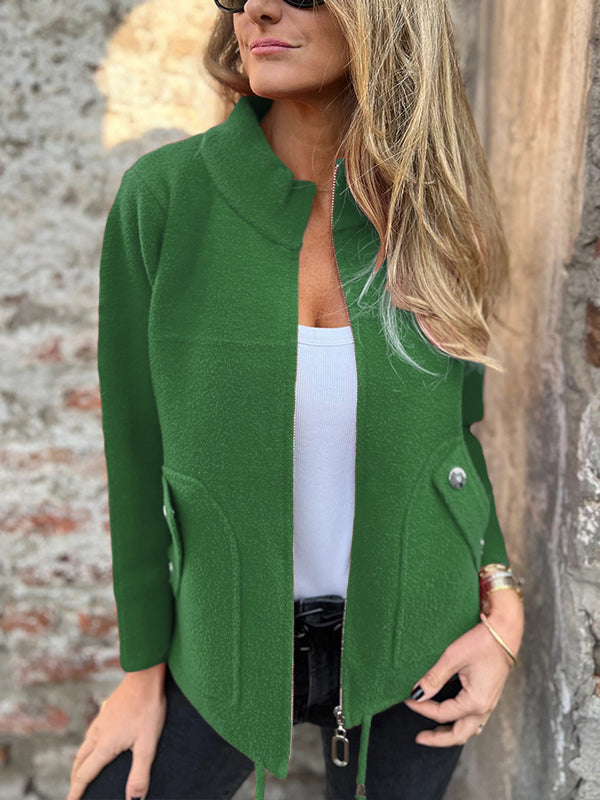 🎄Christmas Sale🔥 Casual Zipper Drawstring Jacket