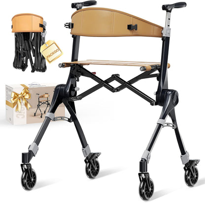 🔥 LIMITED-TIME 50% OFF Foldable Rollator Walker with Seat | Lightweight for Seniors