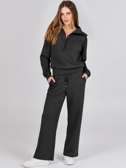2024 Fall Trendy Outfits Oversized Two Piece Sweatsuit