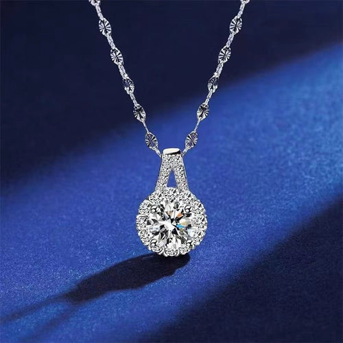 🔥🔥Titanium Steel Silver zircon Sunflower Pendant Necklace
