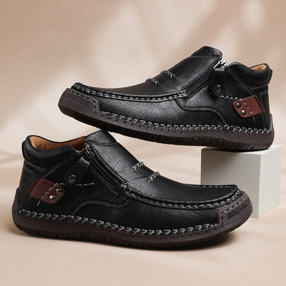 ⏰Limited Time Sale 70% OFF-Men’s Handmade Premium Leather Slip-On Driving Boots