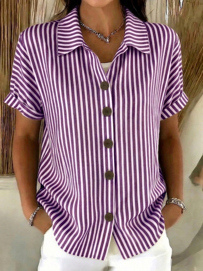 New Arrivals🔥Classic Striped Cotton-linen Button-up Shirt
