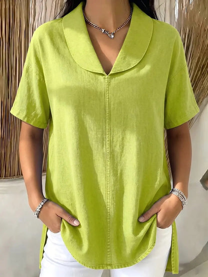 New Arrivals🔥 Women's Peter Pan Collar V-neck Short-sleeved Top