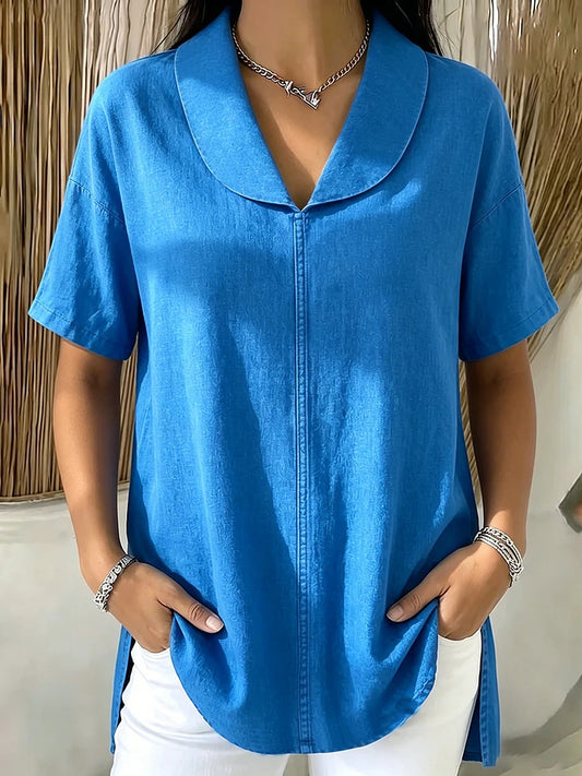 New Arrivals🔥 Women's Peter Pan Collar V-neck Short-sleeved Top