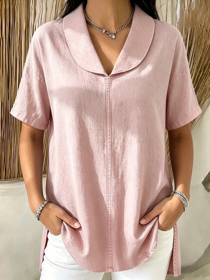 New Arrivals🔥 Women's Peter Pan Collar V-neck Short-sleeved Top
