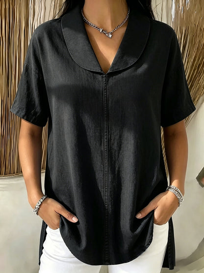 New Arrivals🔥 Women's Peter Pan Collar V-neck Short-sleeved Top