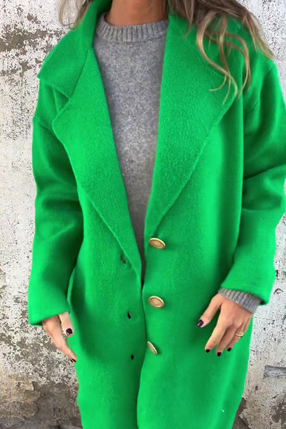 🎄Christmas Sale🔥Solid Color Lapel Long Sleeve Loose Casual Jacket- 48% OFF