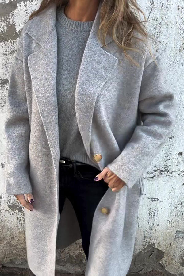 🎄Christmas Sale🔥Solid Color Lapel Long Sleeve Loose Casual Jacket- 48% OFF