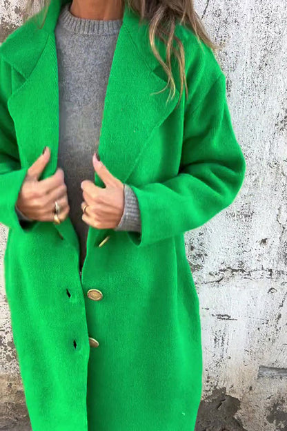 🎄Christmas Sale🔥Solid Color Lapel Long Sleeve Loose Casual Jacket- 48% OFF
