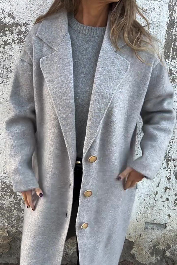 🎄Christmas Sale🔥Solid Color Lapel Long Sleeve Loose Casual Jacket- 48% OFF