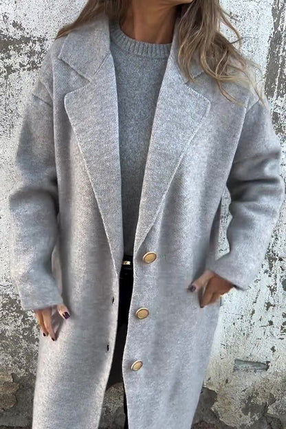 🎄Christmas Sale🔥Solid Color Lapel Long Sleeve Loose Casual Jacket- 48% OFF