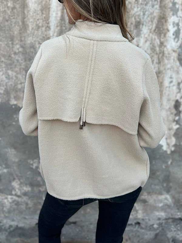 🎄Christmas Sale🔥 Casual Zipper Drawstring Jacket