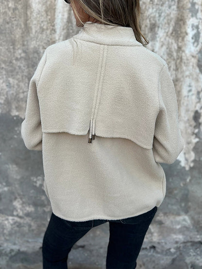 🎄Christmas Sale🔥 Casual Zipper Drawstring Jacket