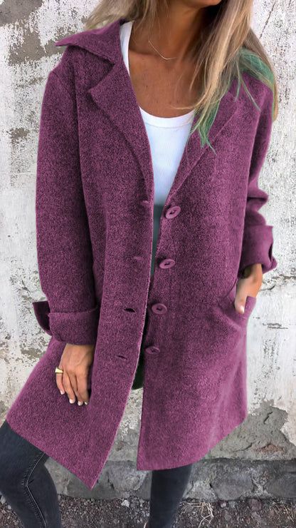 🎄Christmas Sale🔥 Casual Lapel Wool Single Breasted Long Coat- 48% OFF