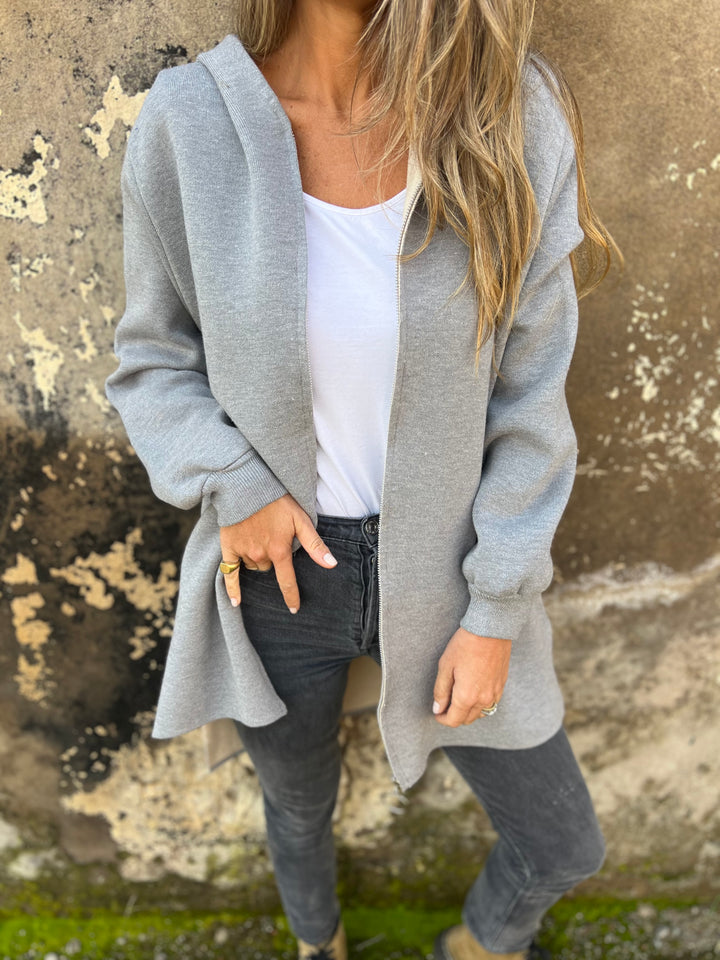 🎄Christmas Sale🔥 Round Neck Zipper Long Sleeve Casual Jacket