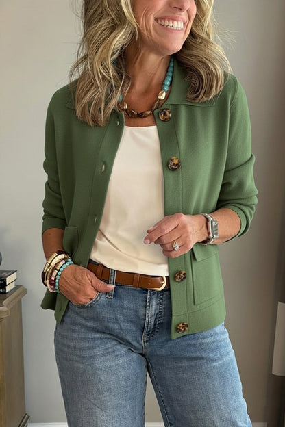 New Arrivals🔥 Casual Lapel Pocket Solid Color Jacket