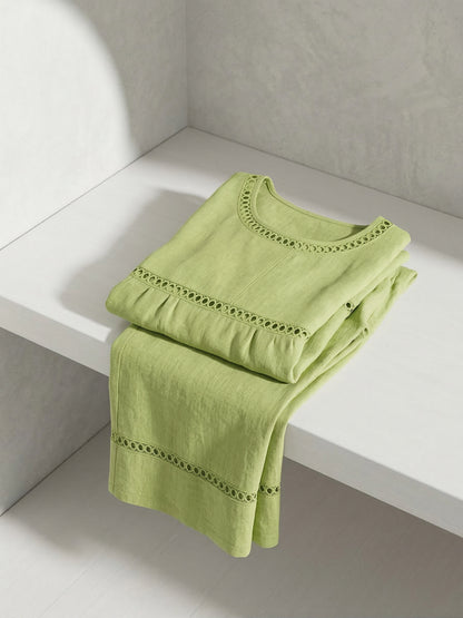 Clearance Sale🔥 Women's Vintage Casual Loose-Fit Linen Two-Piece Set